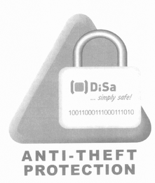 DISA  ...SIMPLY SAFE! ANTI-THEFT PROTECTION logo