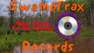 DISC SWAMPTRAX RECORDS, PRISTINE DIGITAL AUDIO, MAKE TRACKS TO THE SWAMP logo