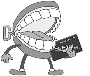 DISCOUNTS WITH A BITE THE BITE CARD.COM logo
