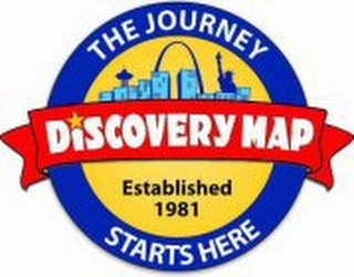 DISCOVERY MAP THE JOURNEY STARTS HERE ESTABLISHED 1981 logo