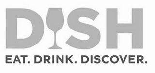 DISH EAT. DRINK. DISCOVER. logo