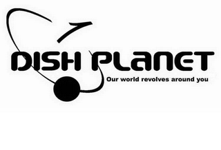 DISH PLANET OUR WORLD REVOLVES AROUND YOU logo