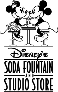 DISNEY'S SODA FOUNTAIN AND STUDIO STORE logo
