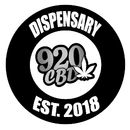 DISPENSARY 920 CBD EST. 2018 logo