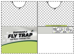 DISPOSABLE FLY TRAP ADD WATER. SUBTRACTFLIES. FILL LINE LINEA INDICADORA 1 2 3 4 7 8 logo