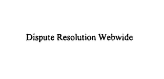 DISPUTE RESOLUTION WEBWIDE logo