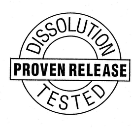 DISSOLUTION TESTED PROVEN RELEASE logo