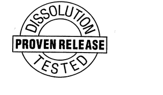 DISSOLUTION TESTED PROVEN RELEASE logo