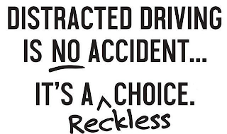 DISTRACTED DRIVING IS NO ACCIDENT... IT'S A RECKLESS CHOICE. logo