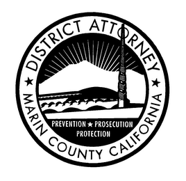 DISTRICT ATTORNEY MARIN COUNTY CALIFORNIA PREVENTION PROSECUTION PROTECTION logo