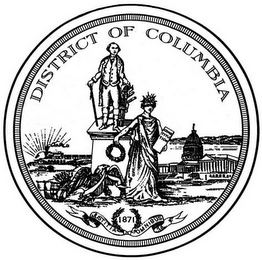 DISTRICT OF COLUMBIA 1871 CONSTITUTION JUSTITIA OMNIBUS logo