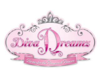 DIVA DREAMZ PARTIES FOR THE PAMPERED PRINCESS logo