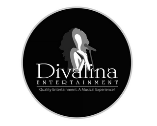 DIVALINA ENTERTAINMENT QUALITY ENTERTAINMENT. A MUSICAL EXPERIENCE! logo
