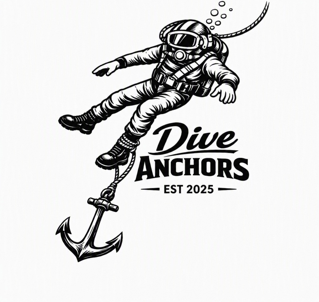 DIVE ANCHORS EST 2025 logo