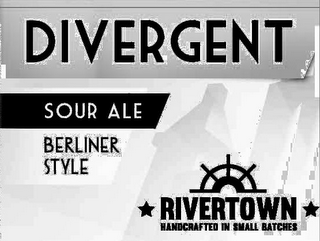 DIVERGENT SOUR ALE BERLINER STYLE RIVERTOWN HANDCRAFTED IN SMALL BATCHES logo