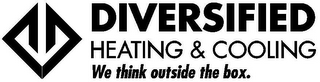 DIVERSIFIED HEATING & COOLING WE THINK OUTSIDE THE BOX. logo