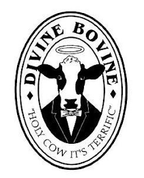 DIVINE BOVINE "HOLY COW IT'S TERRIFIC" logo