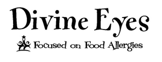 DIVINE EYES FOCUSED ON FOOD ALLERGIES logo