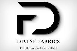 DIVINE FABRICS FEEL THE COMFORT LIKE FEATHER logo