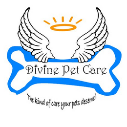 DIVINE PET CARE 'THE KIND OF CARE YOUR PETS DESERVE!' logo