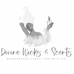DIVINE WICKS AND SCENTS HANDCRAFTED CANDLE AND SOAP CO logo