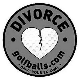 DIVORCE GOLFBALLS.COM DRIVE YOUR EX AWAY logo
