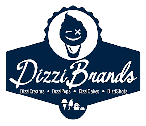 DIZZIBRANDS DIZZICREAMS · DIZZIPOPS · DIZZICAKES · DIZZISHOTS logo