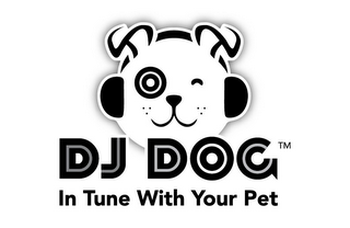 DJ DOG IN TUNE WITH YOUR PET logo