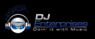 DJ ENTERPRISES DOIN' IT WITH MUSIC logo