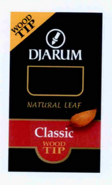 DJARUM NATURAL LEAF CLASSIC WOOD TIP WOOD TIP logo