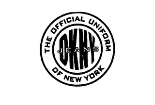 DKNY JEANS THE OFFICIAL UNIFORM OF NEW YORK logo