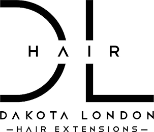 DL HAIR DAKOTA LONDON - HAIR EXTENSIONS- logo