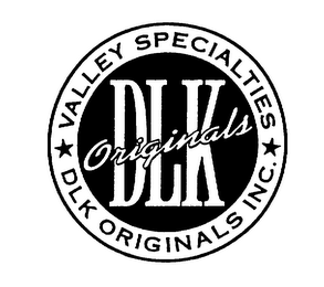 DLK ORIGINALS VALLEY SPECIALTIES DLK ORIGINALS INC. logo