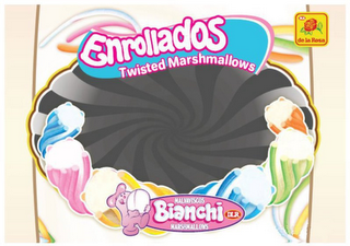 DLR DE LA ROSA ENROLLADOS TWISTED MARSHMALLOWS MALVAVISCOS BIANCHI DLR MARSHMALLOWS logo