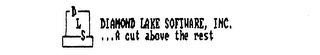 DLS DIAMOND LAKE SOFTWARE, INC. ...A CUT ABOVE THE REST logo