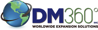 DM360° INC. WORLDWIDE EXPANSION SOLUTIONS logo