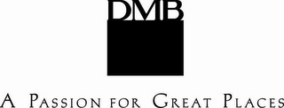 DMB A PASSION FOR GREAT PLACES logo