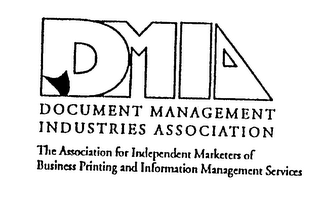 DMIA DOCUMENT MANAGEMENT INDUSTRIES ASSOCIATION THE ASSOCIATION FOR INDEPENDENT MARKETERS OF BUSINESS PRINTING AND INFORMATION MANAGEMENT SERVICES logo