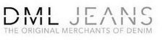 DML JEANS THE ORIGINAL MERCHANTS OF DENIM logo