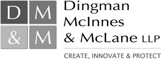 DM&M, DINGMAN MCINNES & MCLANE LLP CREATE, INNOVATE & PROTECT logo