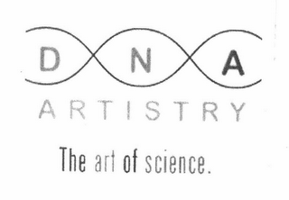 DNA ARTISTRY THE ART OF SCIENCE. logo