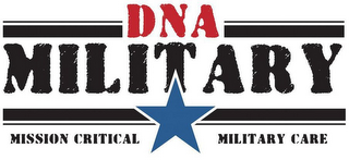 DNA MILITARY MISSION CRITICAL MILITARY CARE logo