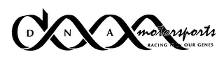 DNA MOTORSPORTS RACING IS IN OUR GENES logo
