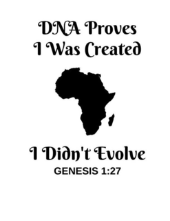 DNA PROVES I WAS CREATED I DIDN'T EVOLVE GENESIS 1:27 logo
