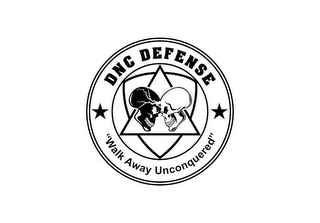 DNC DEFENSE "WALK AWAY UNCONQUERED" logo