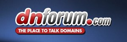 DNFORUM.COM THE PLACE TO TALK DOMAINS logo