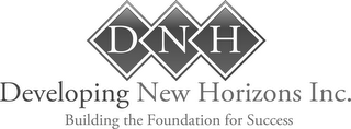 DNH DEVELOPING NEW HORIZONS INC. BUILDING THE FOUNDATION FOR SUCCESS logo