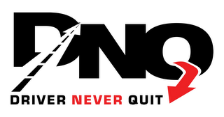 DNQ DRIVER NEVER QUIT logo