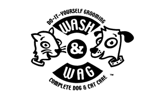 DO-IT-YOURSELF GROOMING WASH & WAG COMPLETE DOG & CAT CARE logo