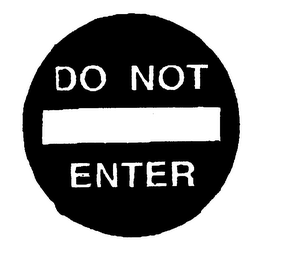 DO NOT ENTER logo